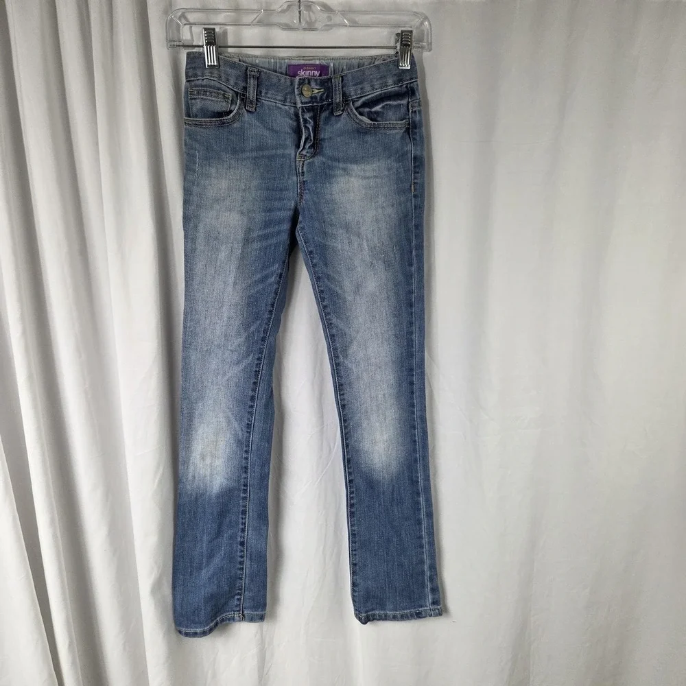 Old Navy Jeans Girls 10 Blue Light Wash Skinny Stretch Denim Adjustable Waist